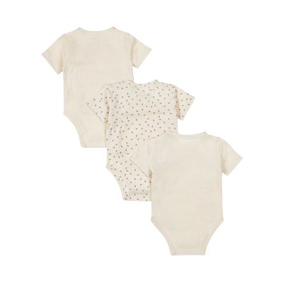 Dirkje Romper Overslag Korte Mouw Off White 3-Pack 44