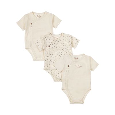 Dirkje Romper Overslag Korte Mouw Off White 3-Pack 62/68 Dirkje Romper Overslag Korte Mouw Off White 3-Pack 62/68