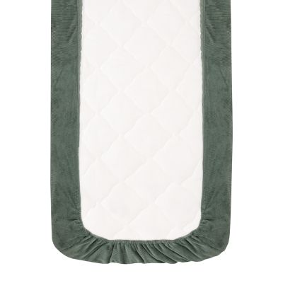 Witlof For Kids Wiegdeken Tuck-Inn Forest Green Velvet Rib 40 x 80 cm