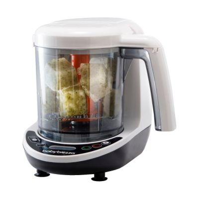 Baby Brezza One Step Food Maker Deluxe & Bottle Washer Pro - Black/White