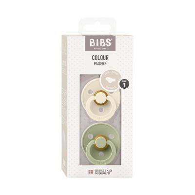 Bibs Fopspeen Latex Anatomical 0-6mnd Ivory / Sage (2-Pack)







