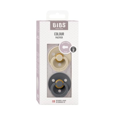 Bibs Fopspeen Round Vanilla / Iron Size 2 (2 stuks)