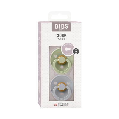 Bibs Fopspeen Round 6-18mnd Glow Sage/Cloud (2 stuks)