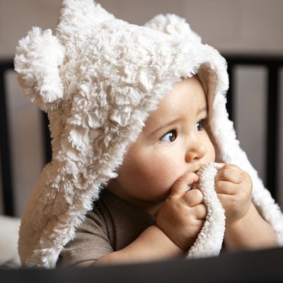Baby's Only Wikkeldeken Met Oortjes Snow Wolwit Baby's Only Wikkeldeken Met Oortjes Snow Wolwit