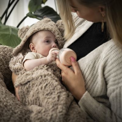 Baby's Only Wikkeldeken Met Oortjes Snow Taupe