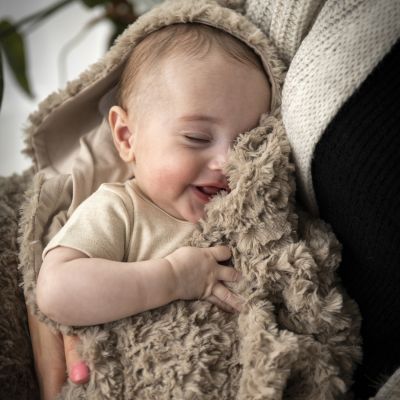 Baby's Only Wikkeldeken Met Oortjes Snow Taupe