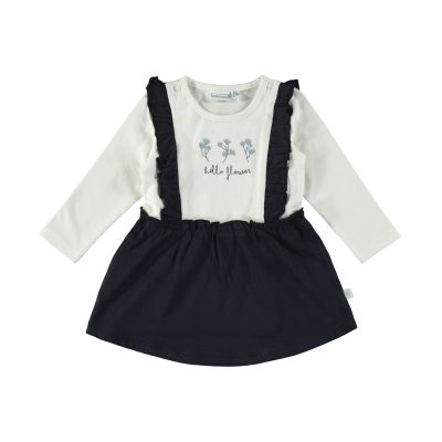 Babylook Jurk Hello Flower Snow White Sapphire 68