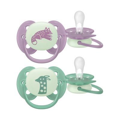Philips Avent Fopspeen - Ultra Soft Nighttime - 6-18 maanden - 2 stuks - Glow in the Dark Philips Avent Fopspeen - Ultra Soft Nighttime - 6-18 maanden - 2 stuks - Glow in the Dark