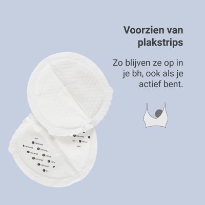Carriwell Disposable Zoogcompressen - 50 Stuks - Bamboe