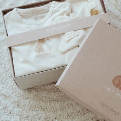 Little Dutch Giftset Kleding - Newborn Naturals - Creme - 50/56 