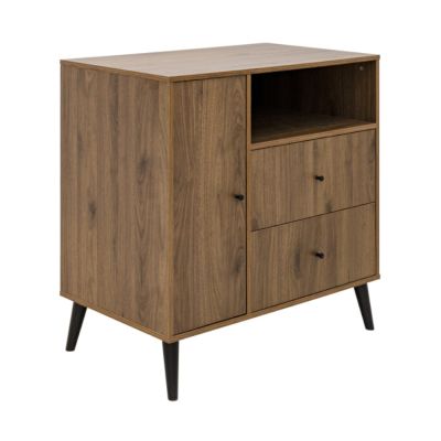 Bopita Ledikant 60 x 120 - Commode - 2‑Deurskast - Zara - Walnoot