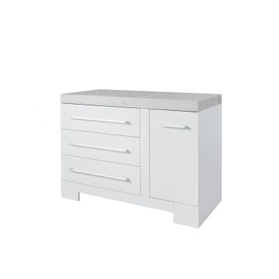 TWF Meegroeibed 60 x 120 Incl. Bedbankzijde en 1 Persoons Zijdes - Commode - Hanglegkast Futura