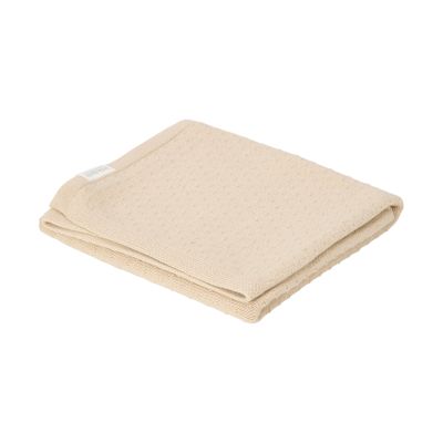 Little Dutch Pure Ledikantdeken Gebreid - 110 x 140 cm - Soft Beige