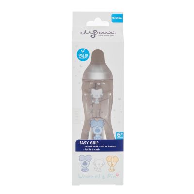 Difrax Handgreepfles Groot Woezel&Pip 240ml
