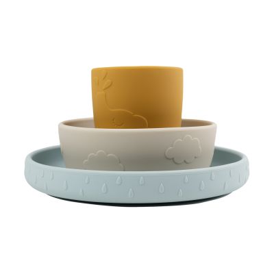 Done By Deer Stick & Stay Dinner Set - Deer Friends - 3-Delig - Colour Mix Done By Deer Stick & Stay Dinner Set - Deer Friends - 3-Delig - Colour Mix