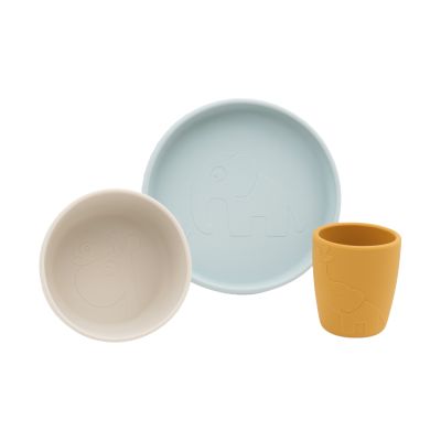 Done By Deer Stick & Stay Dinner Set - Deer Friends - 3-Delig - Colour Mix Done By Deer Stick & Stay Dinner Set - Deer Friends - 3-Delig - Colour Mix