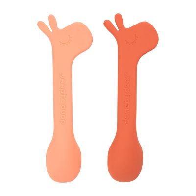 Done By Deer Silicone Spoon Lalee Papaya 2-pack