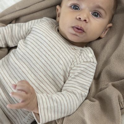 Feetje T-Shirt Rib Streep The Magic Is In You Taupe Melange 62