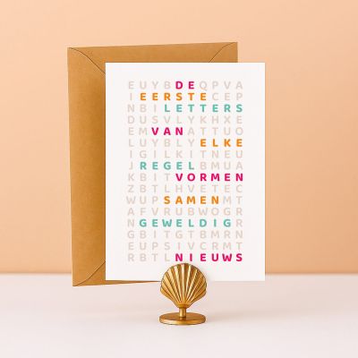 Ideefabriek Letterkaarten Met Enveloppen - 3 Stuks - Eindelijk Zwanger