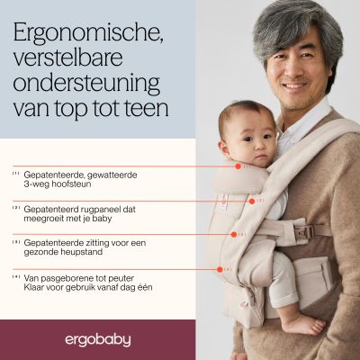 Ergobaby Omni Deluxe Cotton Draagzak - Pearl Grey Ergobaby Omni Deluxe Cotton Draagzak - Pearl Grey