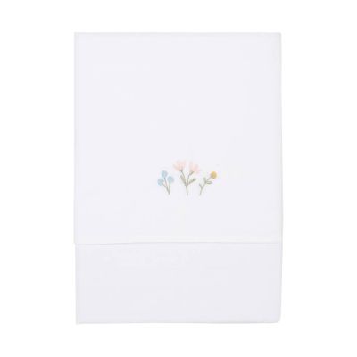 Little Dutch Wieglaken Flowers &amp; Butterflies Geborduurd 70 x 100 cm