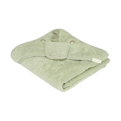 Little Dutch Badcape Krokodil - 100 x 100 cm - Groen