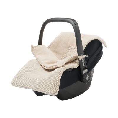 Jollein Voetenzak Autostoel Groep 0+ 3/5 Punts Basic Knit Nougat