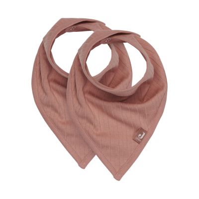 Jollein Bandana Basic Stripe Rosewood (2 Stuks)
