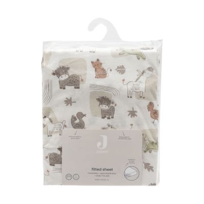 Jollein Hoeslaken - 60x120 cm - Jersey - Barn Buddies Jollein Hoeslaken - 60x120 cm - Jersey - Barn Buddies