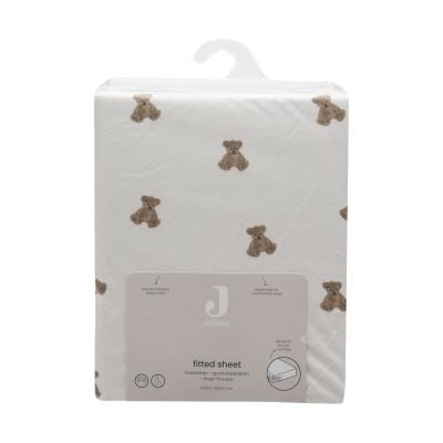 Jollein Hoeslaken - 60x120 cm - Jersey - Mini Teddy Bear Jollein Hoeslaken - 60x120 cm - Jersey - Mini Teddy Bear
