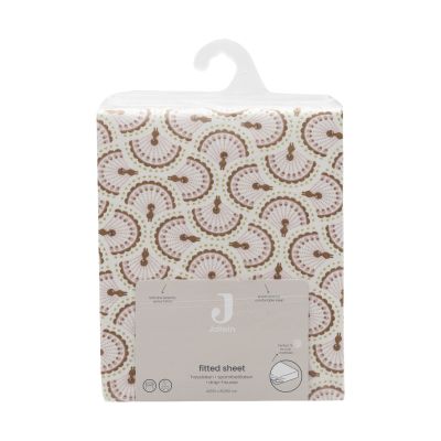Jollein Hoeslaken - 70/75x140/150 cm - Jersey - Soft Plumes Jollein Hoeslaken - 70/75x140/150 cm - Jersey - Soft Plumes