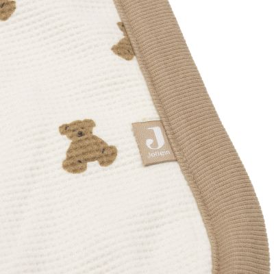 Jollein Mini Teddy Bear Wiegdeken - Little Waffle / Fluffy - 75 x 100 cm Jollein Mini Teddy Bear Wiegdeken - Little Waffle / Fluffy - 75 x 100 cm