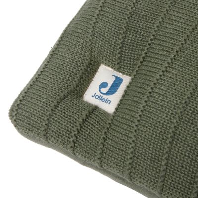 Jollein Boxkleed Pure Knit Leaf Green 75 x 95 cm