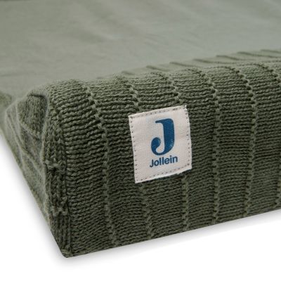 Jollein Aankleedkussenhoes Pure Knit Leaf Green