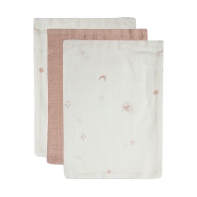 Jollein Washandje Hydrofiel Stargaze Biscuit 3-pack 