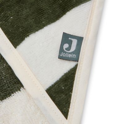 Jollein Badcape Stripe Terry Leaf Green