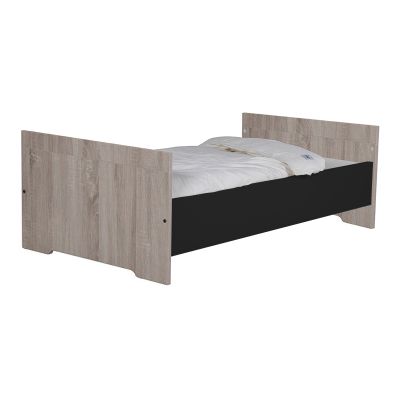 Interbaby Ledikant 70 x 140 Incl. Juniorzijden - Commode 3 laden Basalt