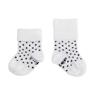 KipKep Blijf-Sokjes - 2-6 Mnd - 2-Pack - Black Dots
