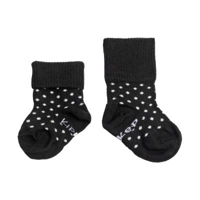 KipKep Blijf-Sokjes - 2-6 Mnd - 2-Pack - Black Dots