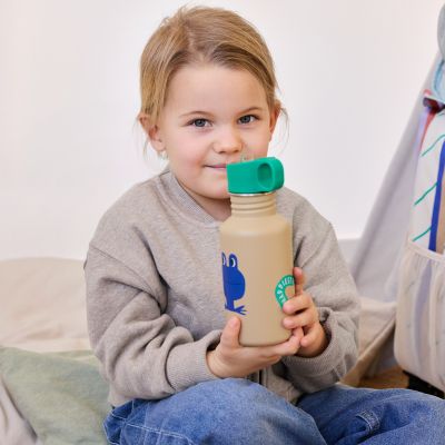 Lässig Happy Trails Drinkfles RVS - 500 ml - Frog Lässig Happy Trails Drinkfles RVS - 500 ml - Frog