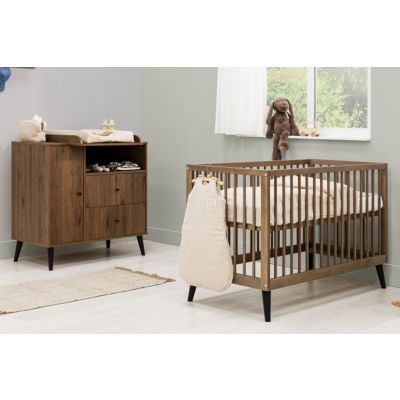 Bopita Ledikant 70 x 140 - Commode - Zara - Walnoot