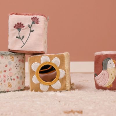 Little Dutch Zachte Blokkenset Flowers & Butterflies
