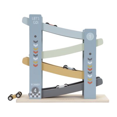 Little Dutch Houten Rollerbaan Auto's  Blue