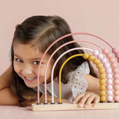Little Dutch Houten Regenboog Telraam Pink