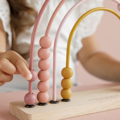 Little Dutch Houten Regenboog Telraam Pink