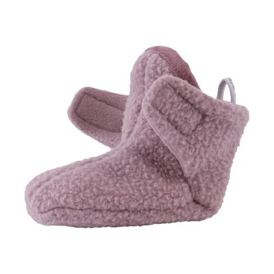 Lodger Slofjes - 3-6 Mnd - Teddy Fleece - Rose