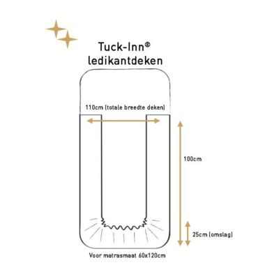 Witlof For Kids Ledikantdeken Tuck-Inn Soft Sand Waves 60 x 120 cm
