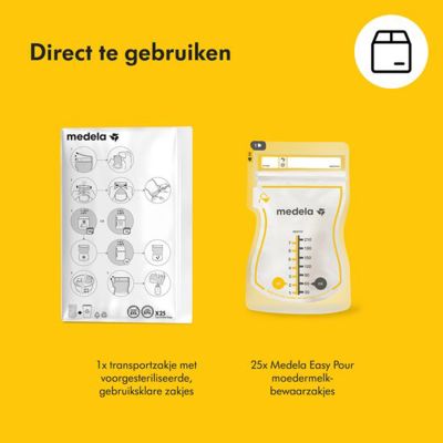 Medela Moedermelkbewaarzakjes Met Schenktuit 210ml 25st Medela Moedermelkbewaarzakjes Met Schenktuit 210ml 25st