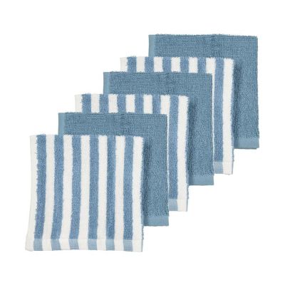 Meyco Baby Fat Stripe Monddoekjes - 6 Stuks - 30 x 30 cm - Badstof - Jeans Blue Meyco Baby Fat Stripe Monddoekjes - 6 Stuks - 30 x 30 cm - Badstof - Jeans Blue