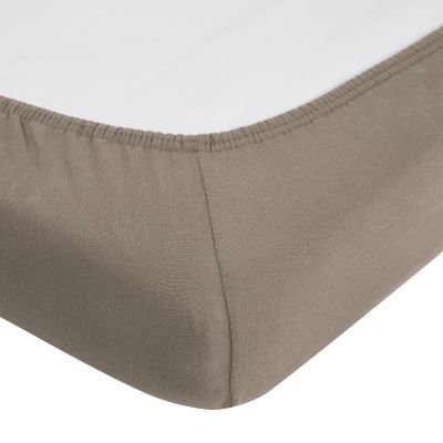 Meyco Hoeslaken - Jersey - Dark Taupe - 70 x 140/150 cm - 2-Pack
